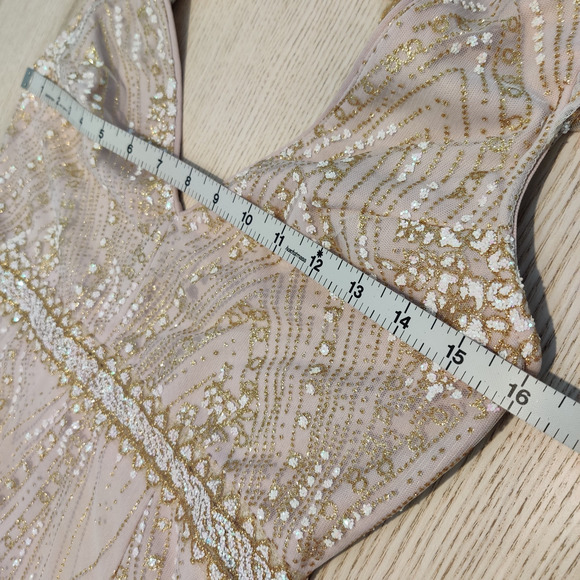 Hello Molly Match Me Dress Size M Pale Pink Wedding Dance Sparkly Fairy Romantic - Picture 14 of 16